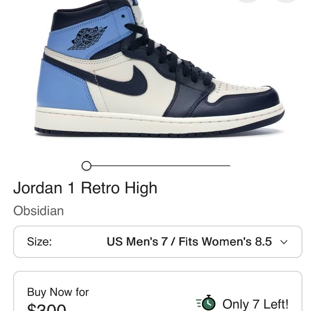 Jordan 1 Retro High Blue Black Sneakers